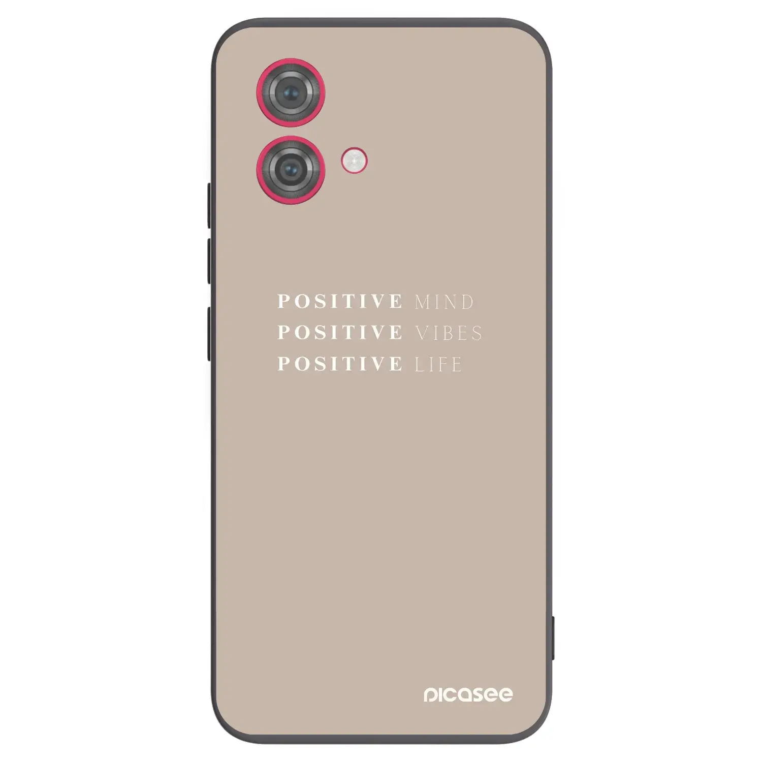 Silikonový černý obal pro Motorola Moto G84 5G - Positive Vibes
