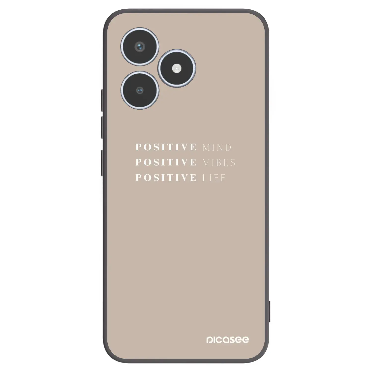 Silikonový černý obal pro Realme C53 - Positive Vibes