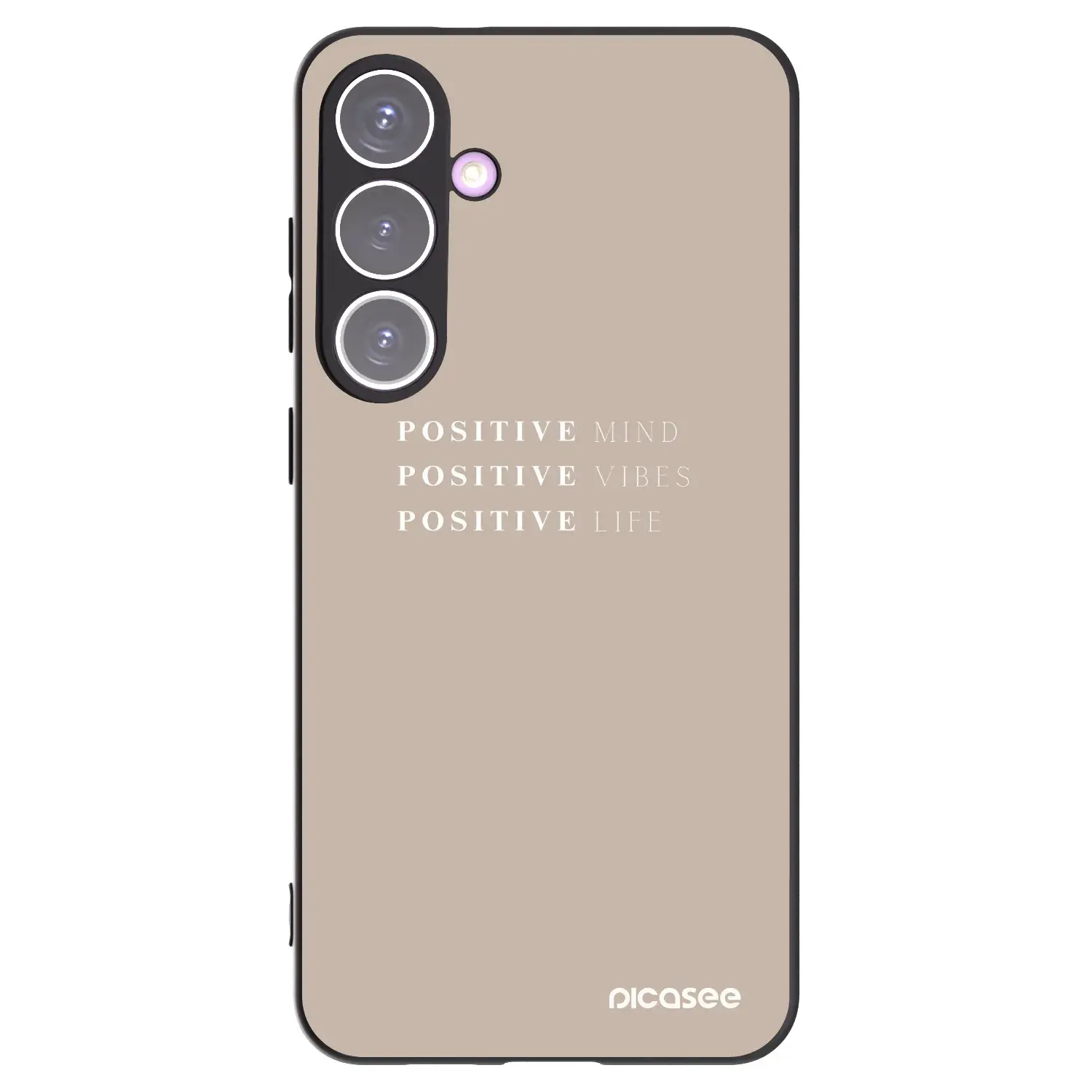 Silikonový černý obal pro Samsung Galaxy S24+ S926B 5G - Positive Vibes