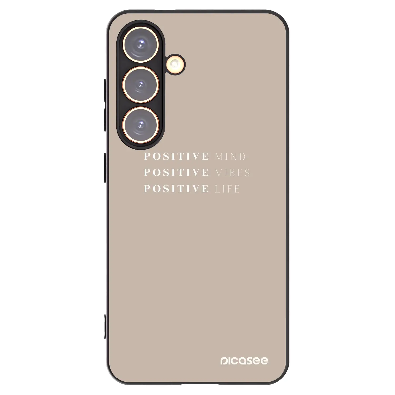 Silikonový černý obal pro Samsung Galaxy S24 S921B 5G - Positive Vibes