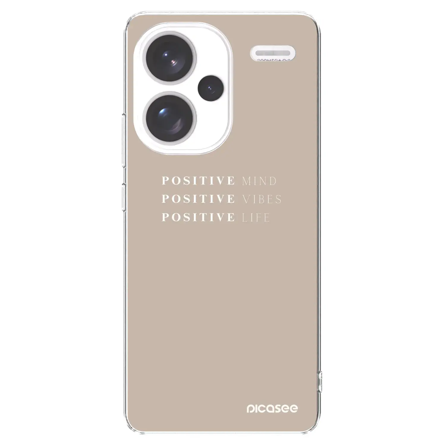 Silikonový průhledný obal pro Xiaomi Redmi Note 13 Pro+ 5G - Positive Vibes