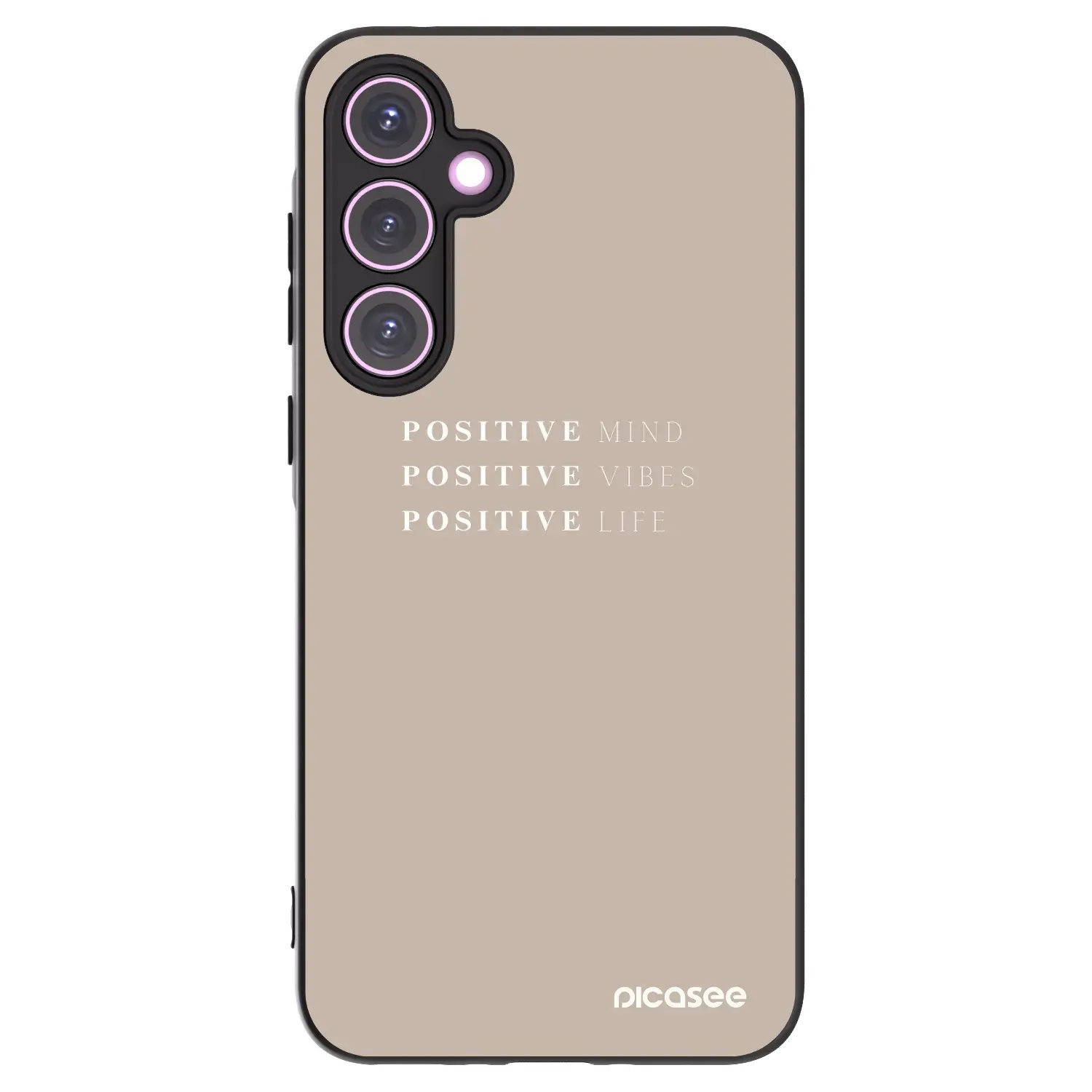 Silikonový černý obal pro Samsung Galaxy A35 5G A356B - Positive Vibes