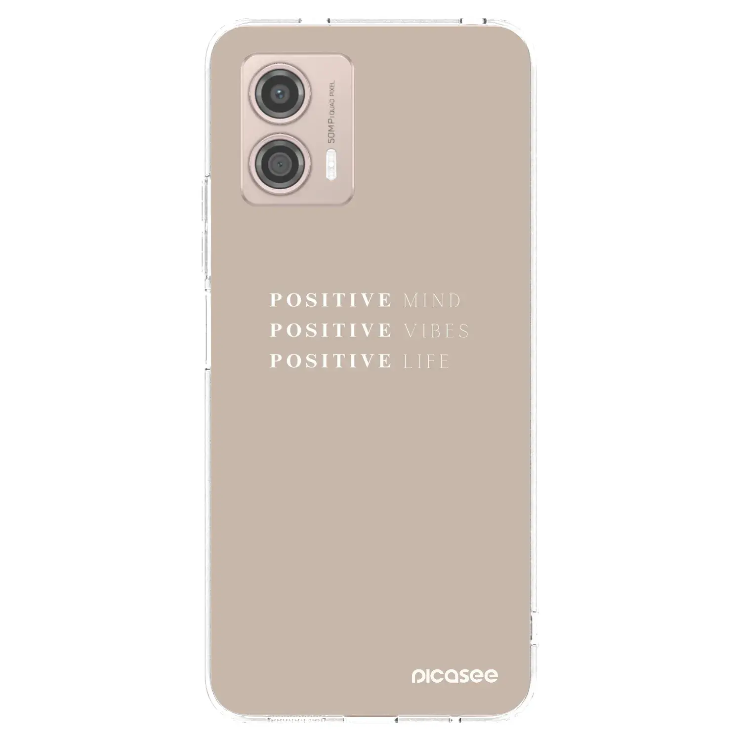 Silikonový průhledný obal pro Motorola Moto G53 5G - Positive Vibes