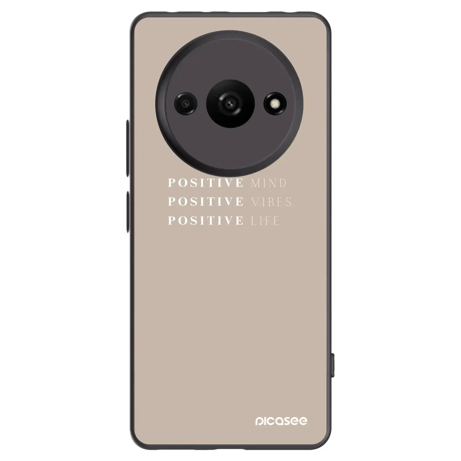 Silikonový černý obal pro Xiaomi Redmi A3 - Positive Vibes