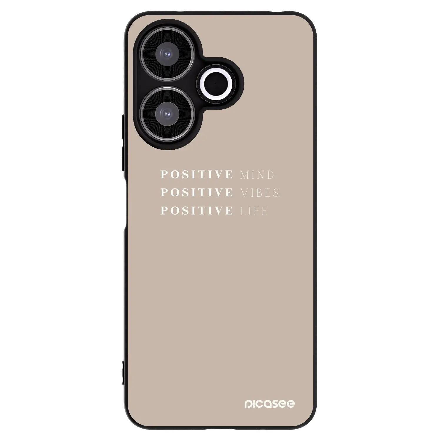 Silikonový černý obal pro Xiaomi Redmi 13 4G - Positive Vibes