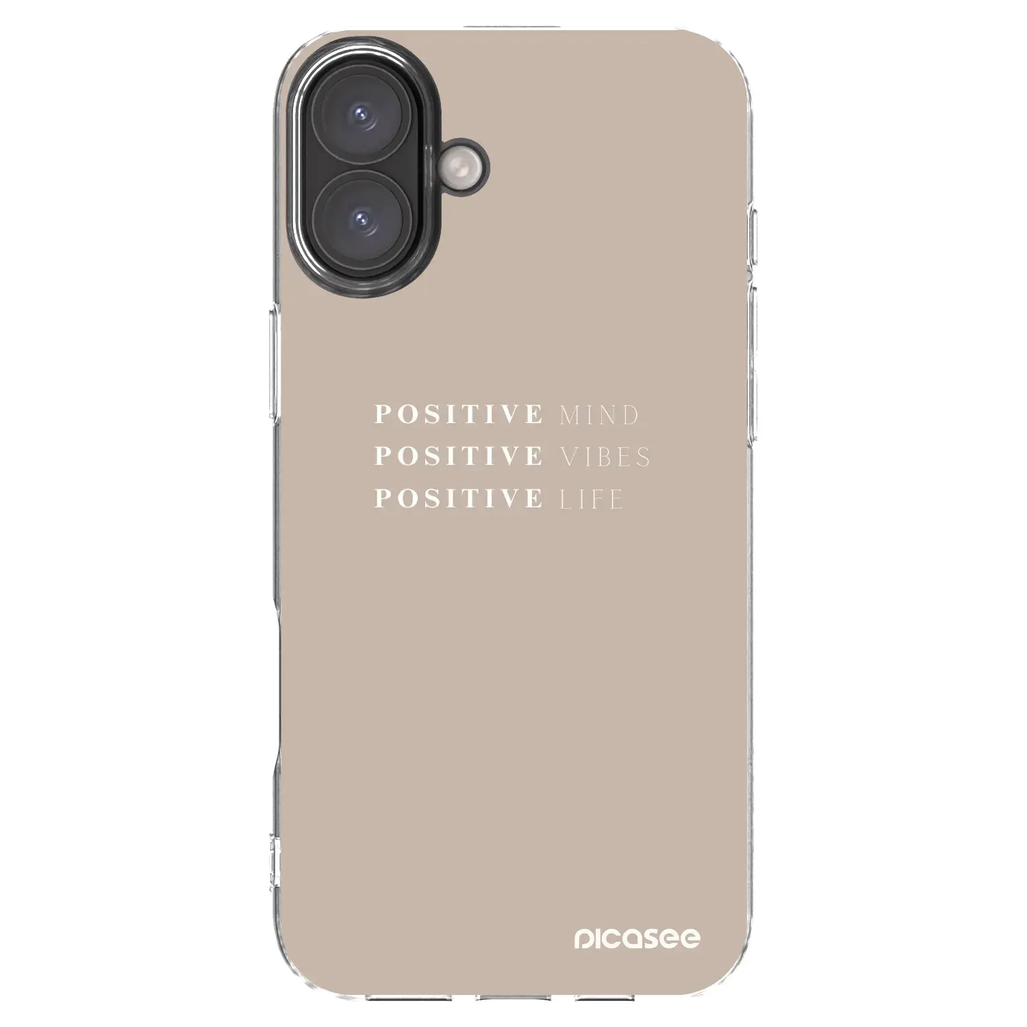 Silikonový průhledný obal pro Apple iPhone 16 Plus - Positive Vibes