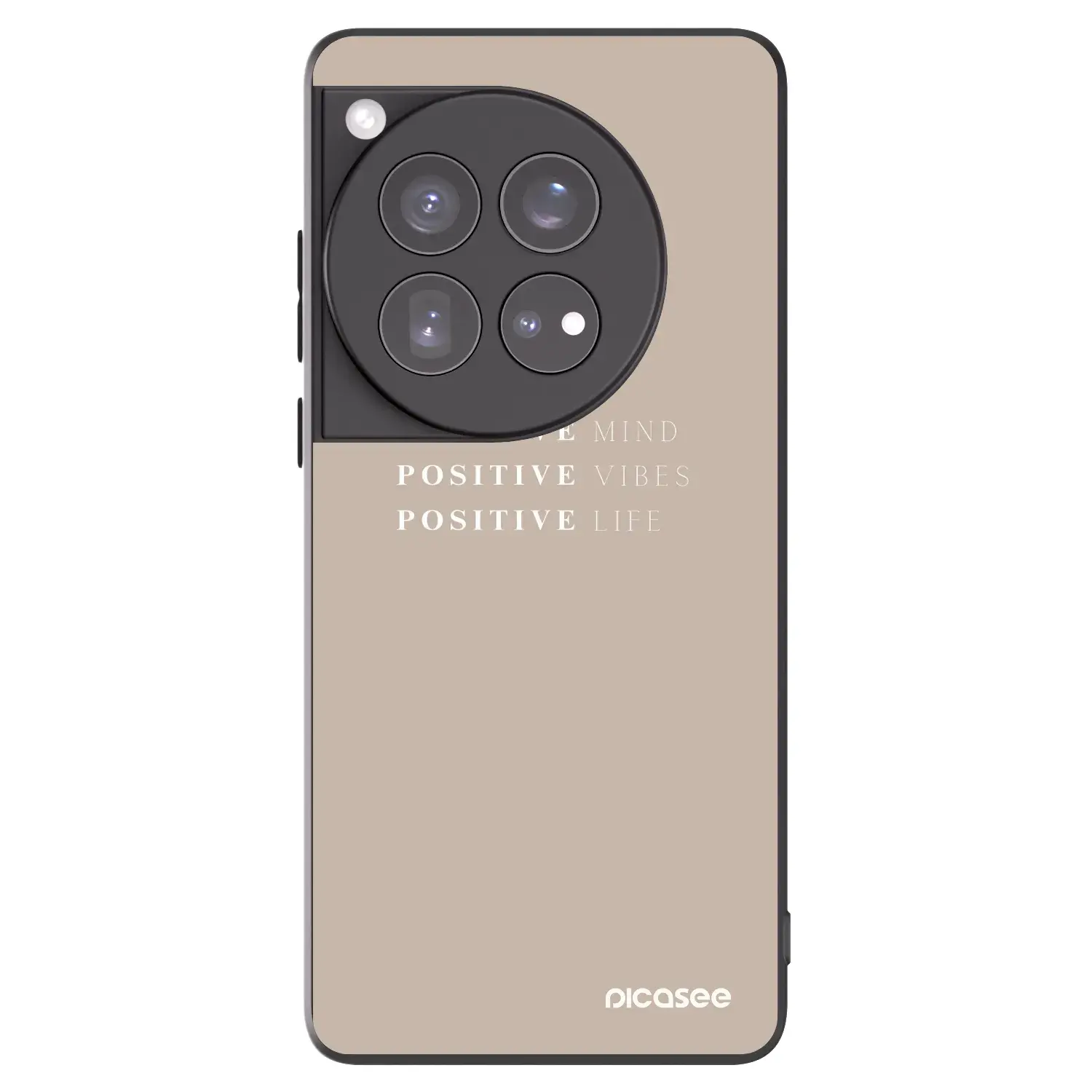 Silikonový černý obal pro OnePlus 12 5G - Positive Vibes