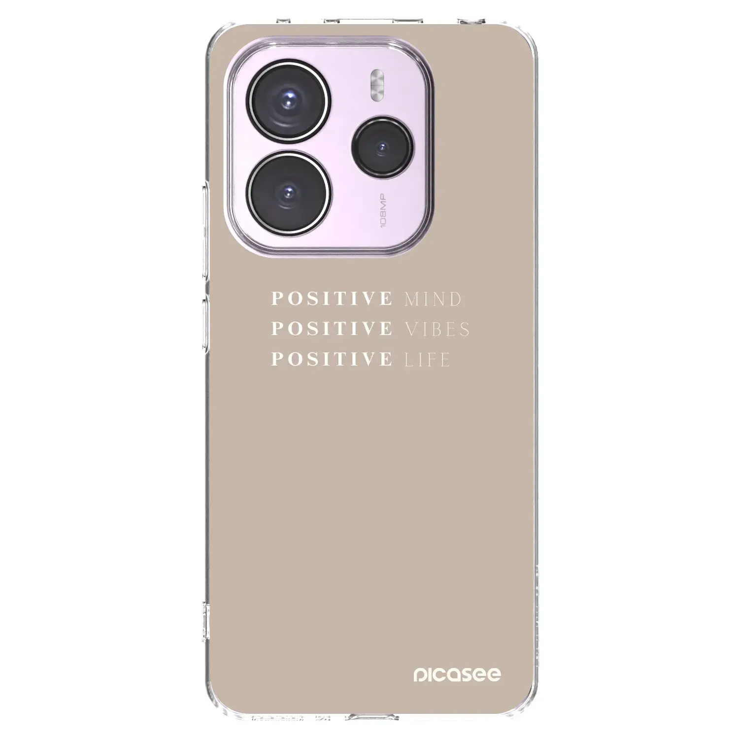 Silikonový průhledný obal pro Xiaomi Redmi Note 14 5G - Positive Vibes