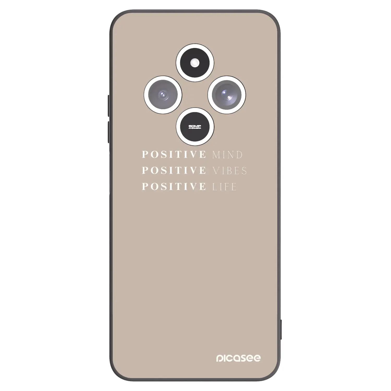 Silikonový černý obal pro Xiaomi Redmi 14C - Positive Vibes