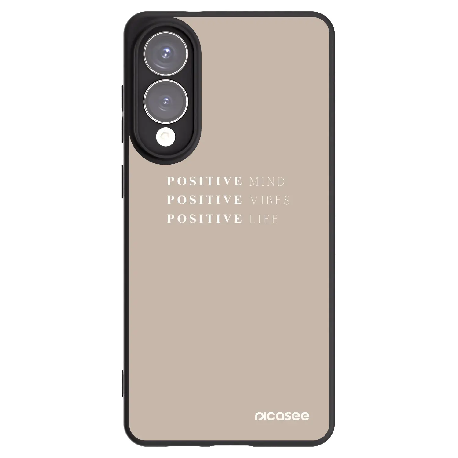 Silikonový černý obal pro Samsung Galaxy S25 Edge 5G - Positive Vibes