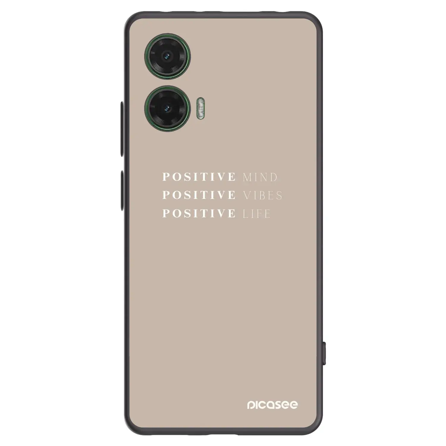 Silikonový černý obal pro Motorola Moto G35 5G - Positive Vibes