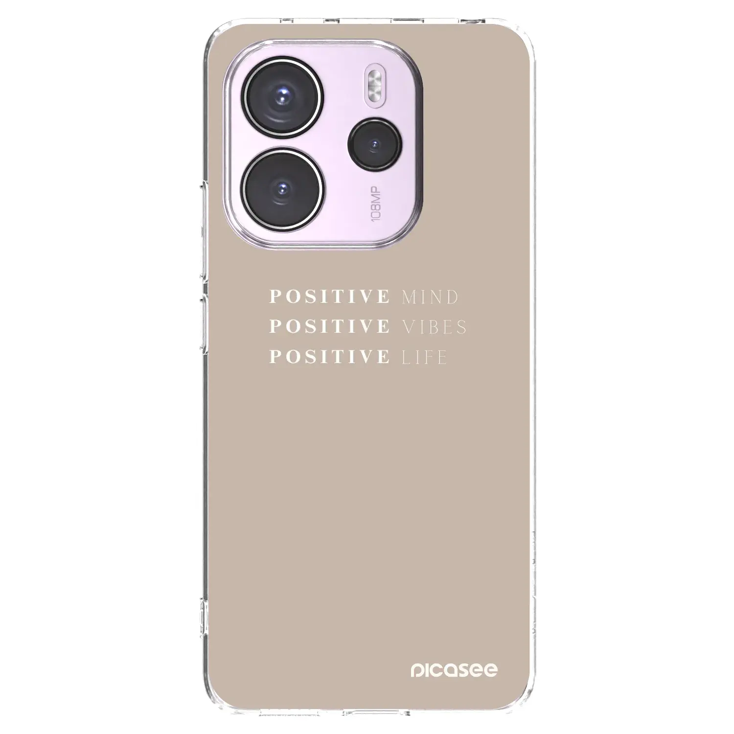 Silikonový průhledný obal pro Xiaomi Redmi Note 14 4G - Positive Vibes