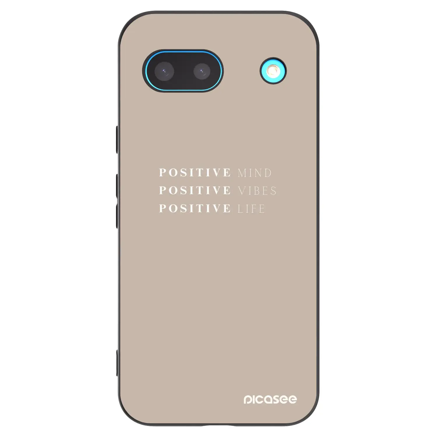 Silikonový černý obal pro Google Pixel 8a - Positive Vibes