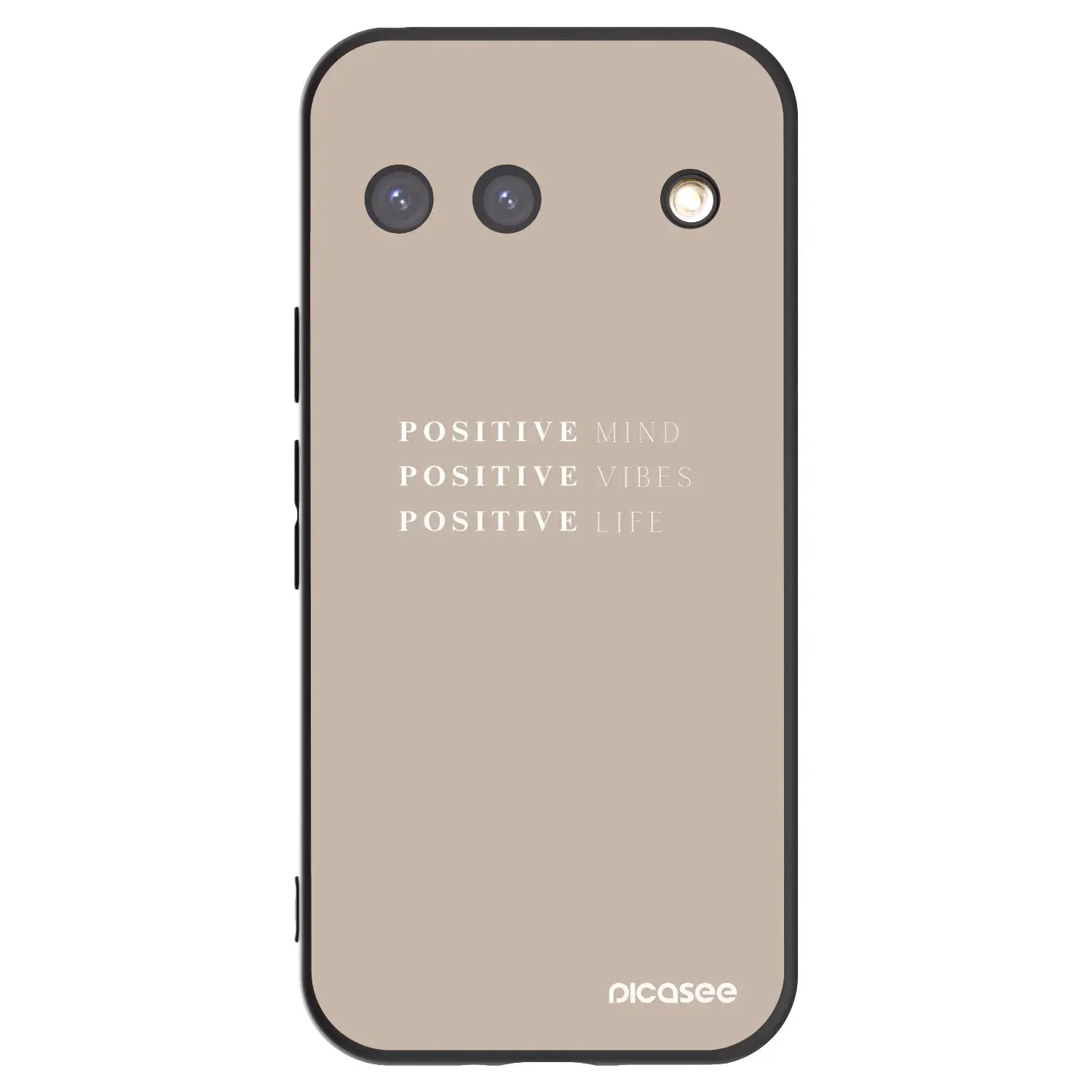 Silikonový černý obal pro Google Pixel 9 - Positive Vibes