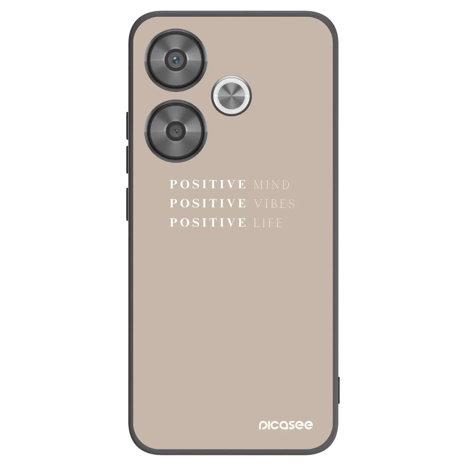 Silikonový černý obal pro Xiaomi Poco F6 - Positive Vibes