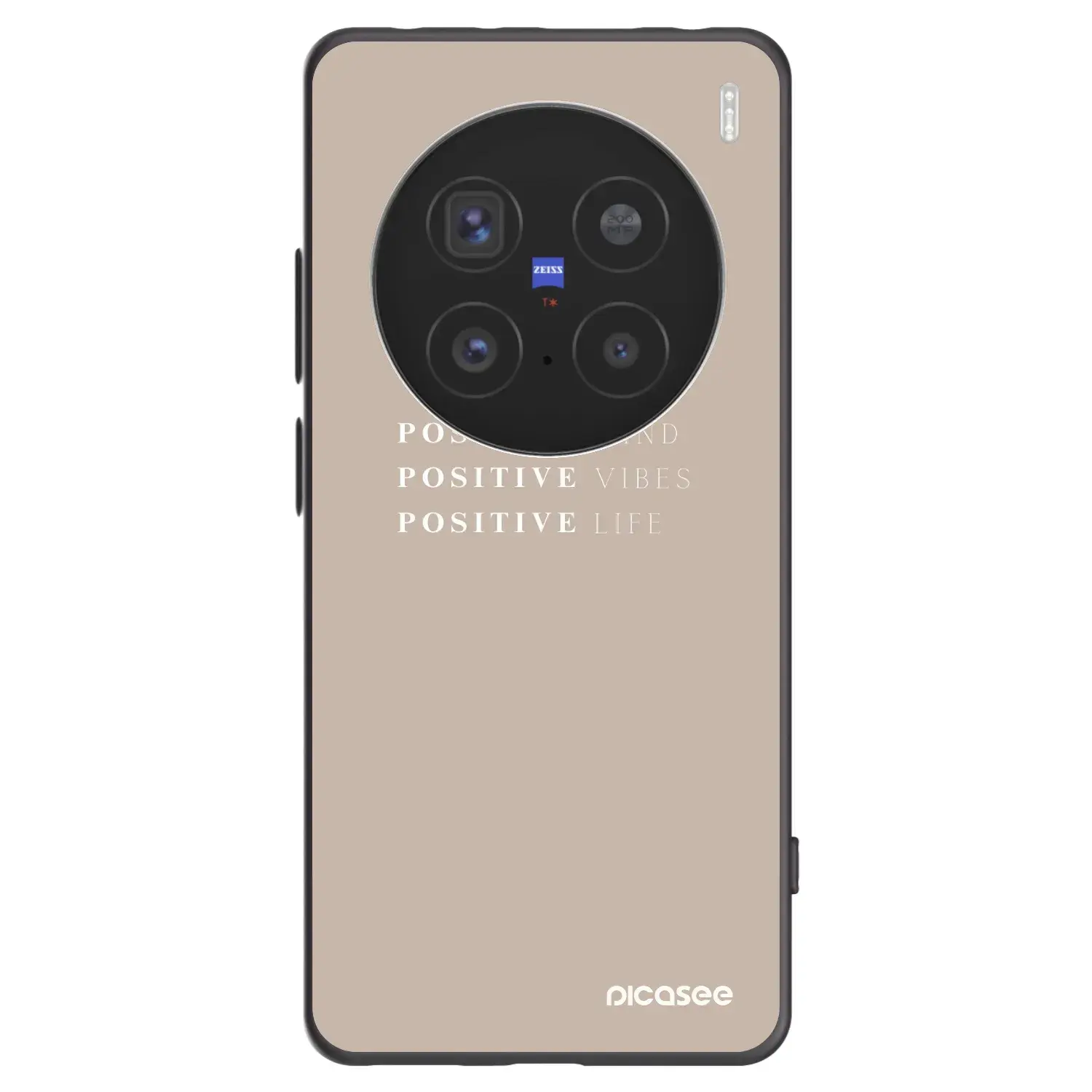 Silikonový černý obal pro Vivo X200 Pro - Positive Vibes