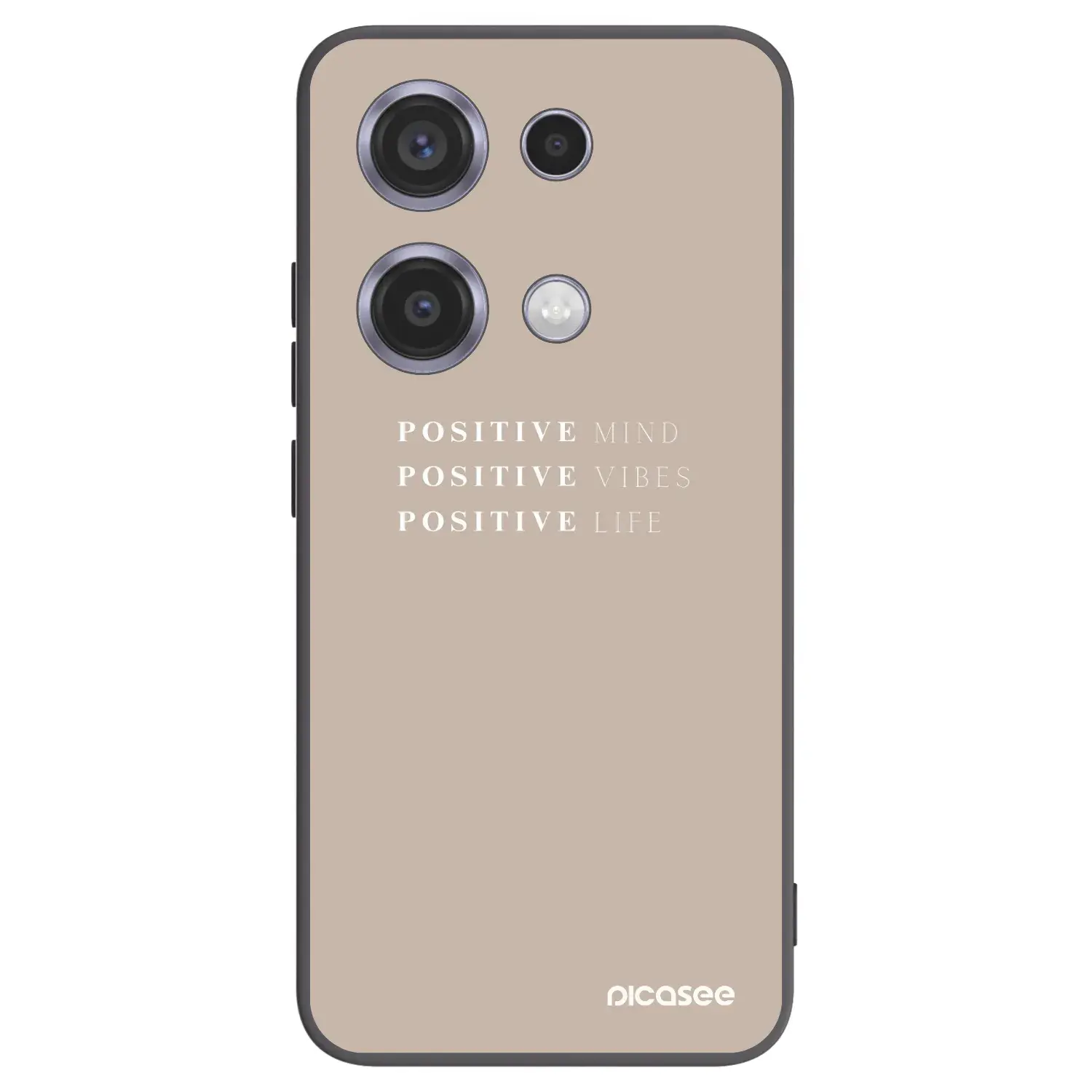 Silikonový černý obal pro Xiaomi Redmi Note 14S - Positive Vibes