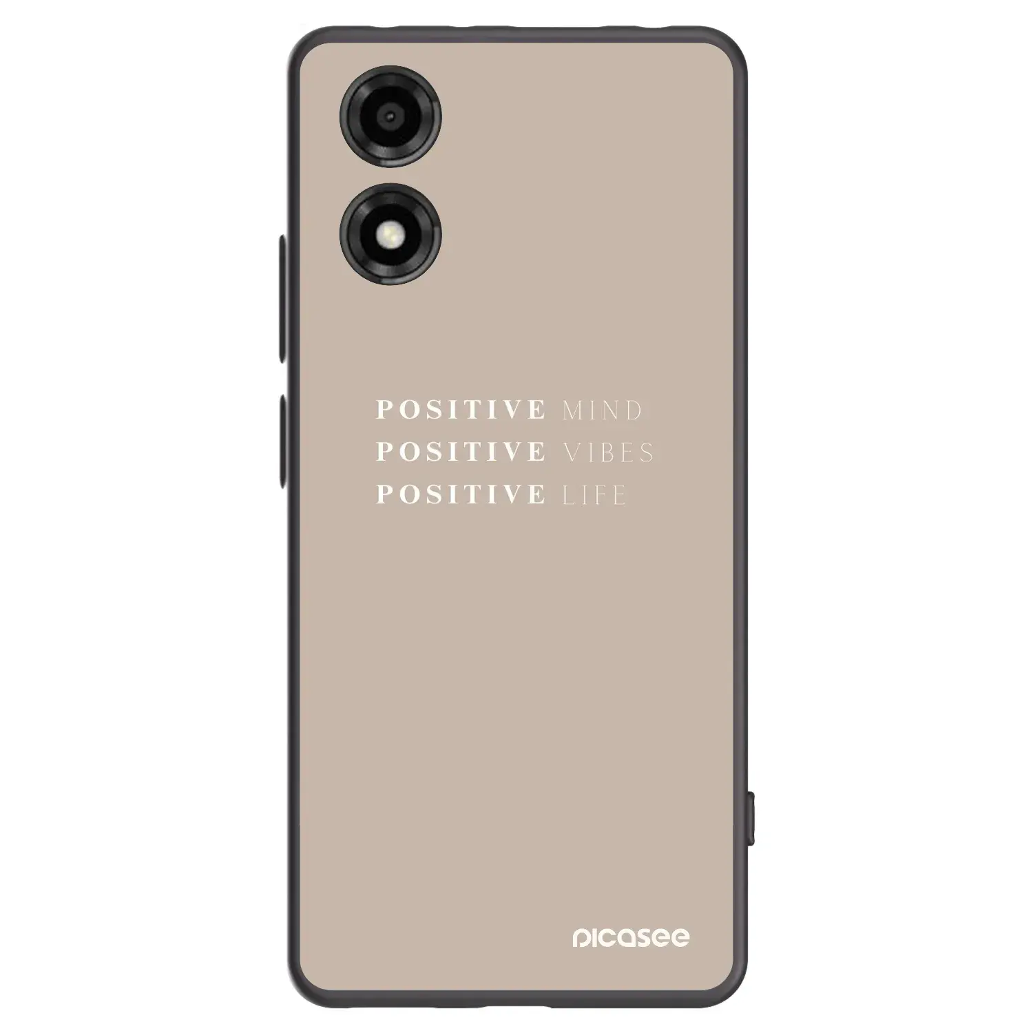 Silikonový černý obal pro Motorola Moto E14 - Positive Vibes