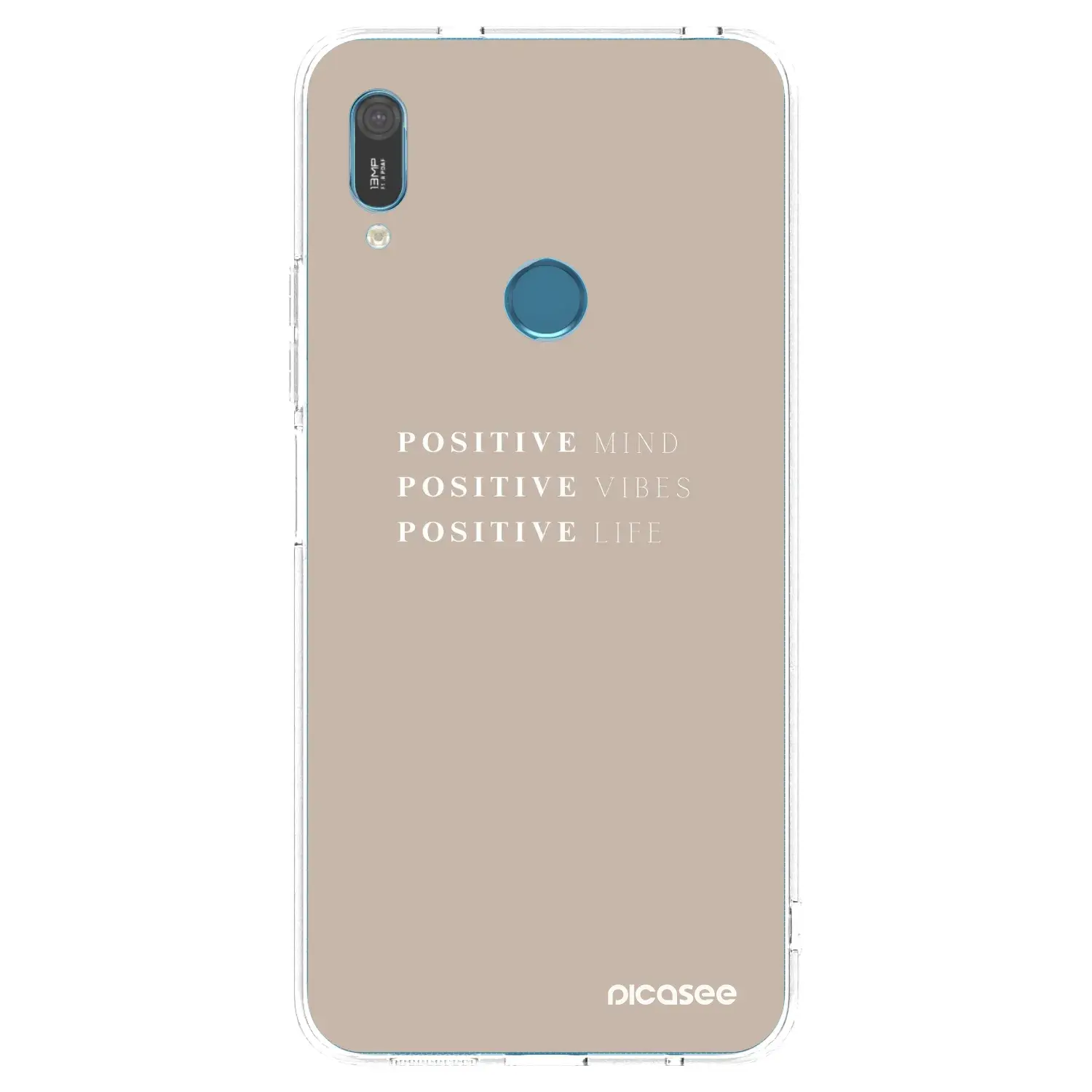 Silikonový průhledný obal pro Huawei Y6 2019 - Positive Vibes