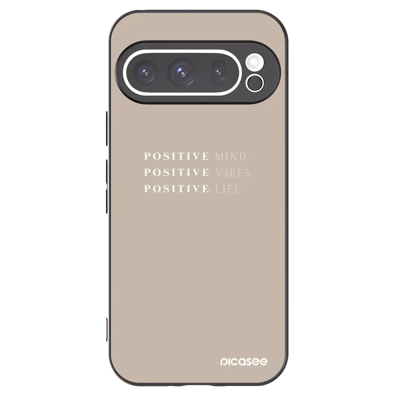 Silikonový černý obal pro Google Pixel 9 Pro XL - Positive Vibes