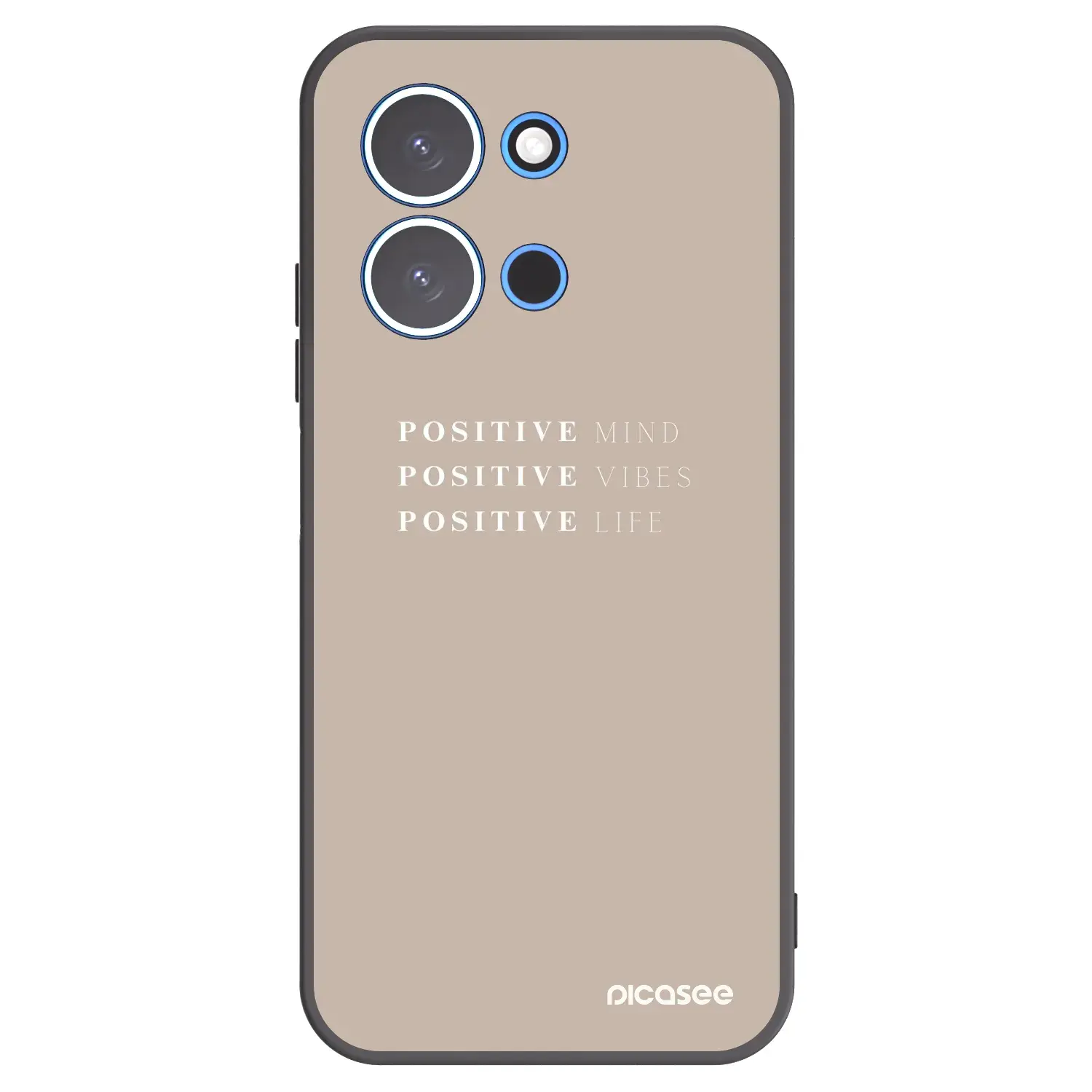 Silikonový černý obal pro Xiaomi Redmi 15C 4G - Positive Vibes