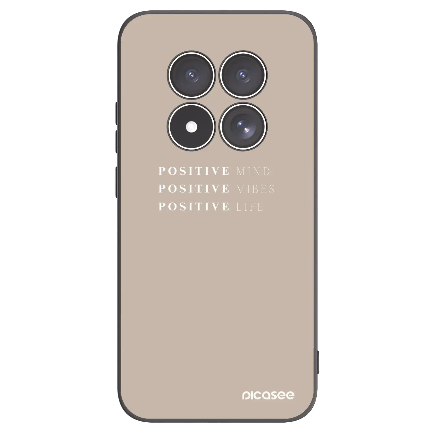 Silikonový černý obal pro Xiaomi Redmi Note 15 Pro 4G - Positive Vibes