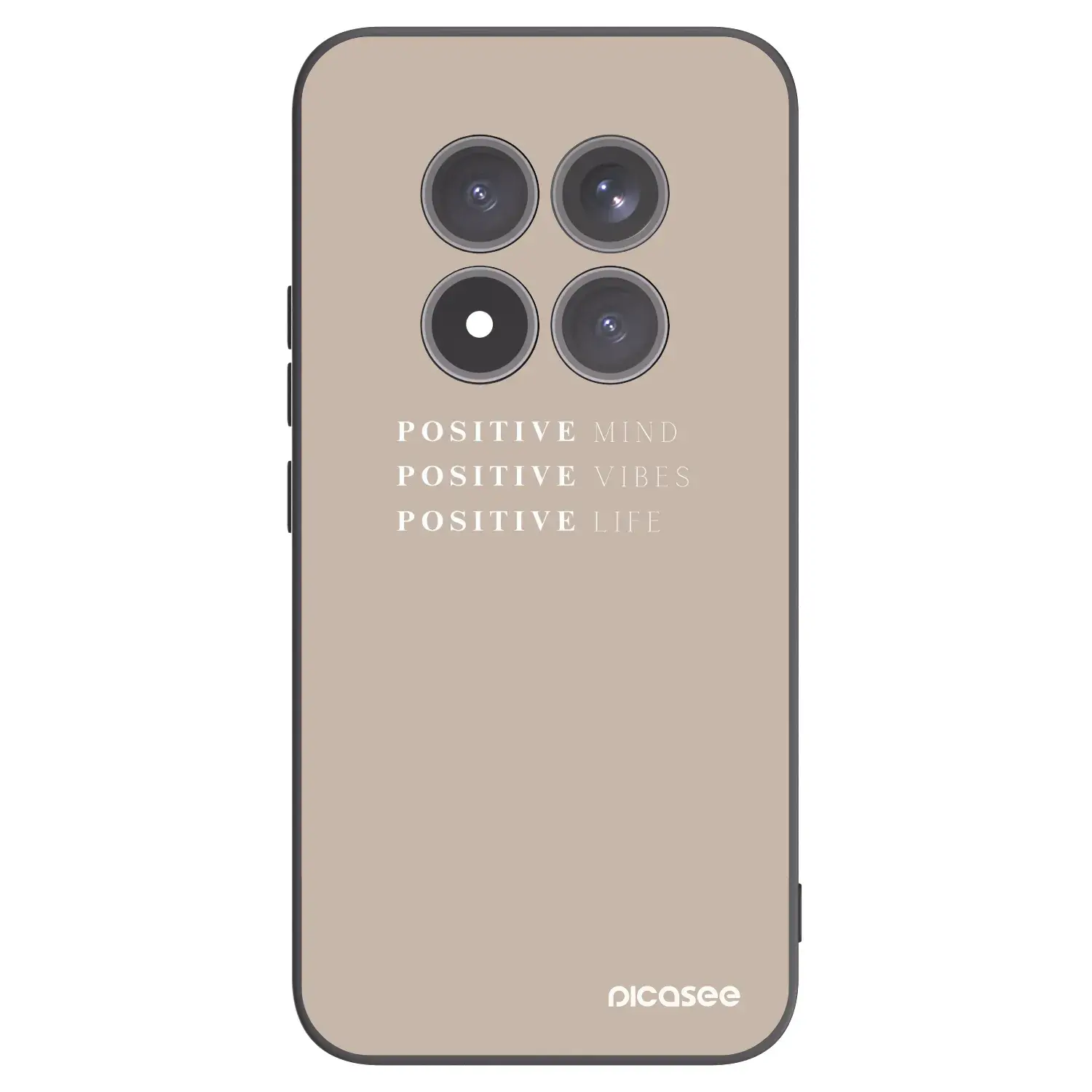Silikonový černý obal pro Xiaomi Redmi Note 15 Pro+ - Positive Vibes