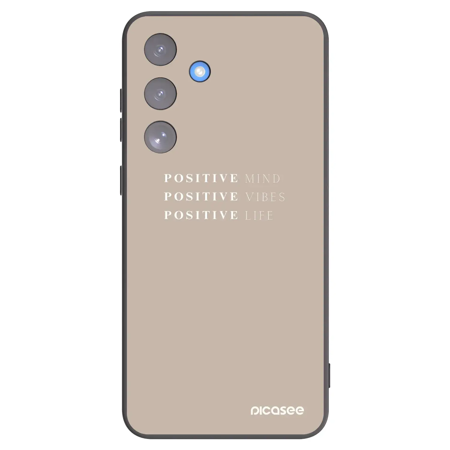 Silikonový černý obal pro Samsung Galaxy S25 FE 5G - Positive Vibes