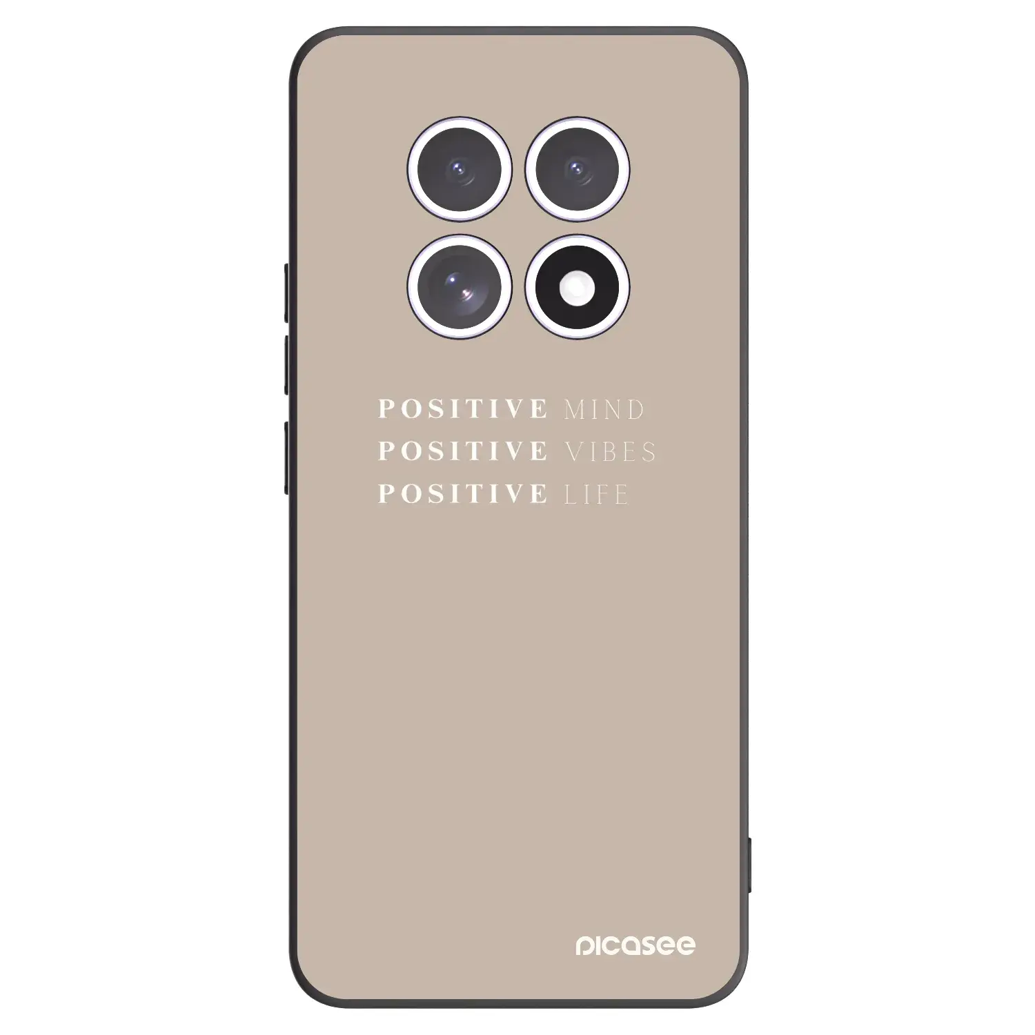 Silikonový černý obal pro Xiaomi Redmi Note 15 4G - Positive Vibes