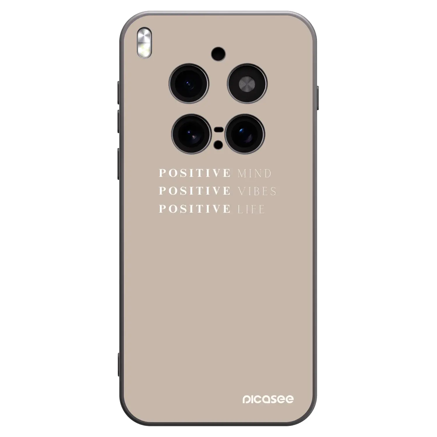 Silikonový černý obal pro Vivo X300 Pro - Positive Vibes