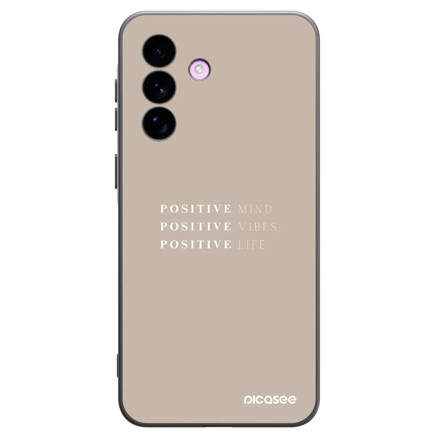 Silikonový černý obal pro Samsung Galaxy A57 5G - Positive Vibes