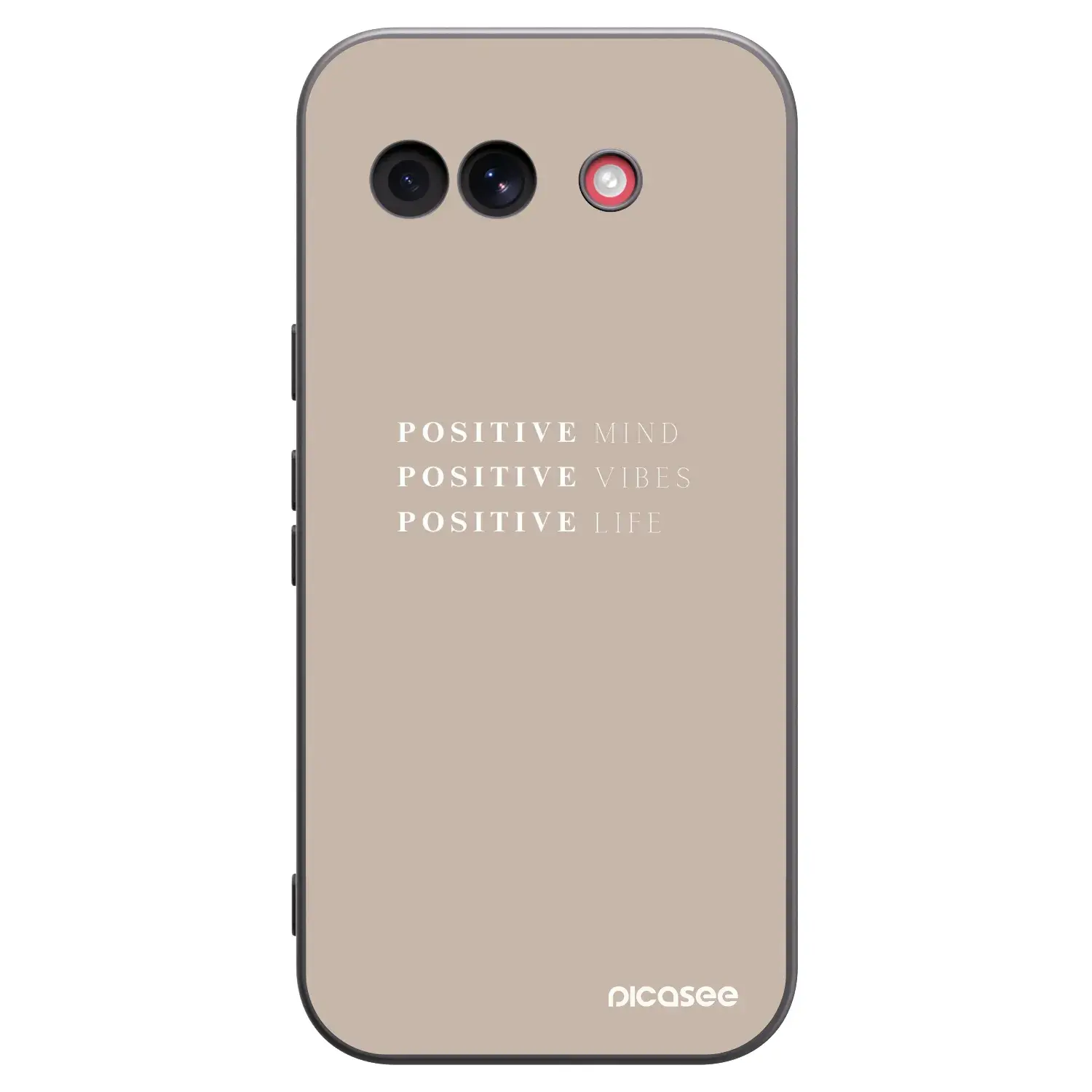 Silikonový černý obal pro Google Pixel 10a - Positive Vibes