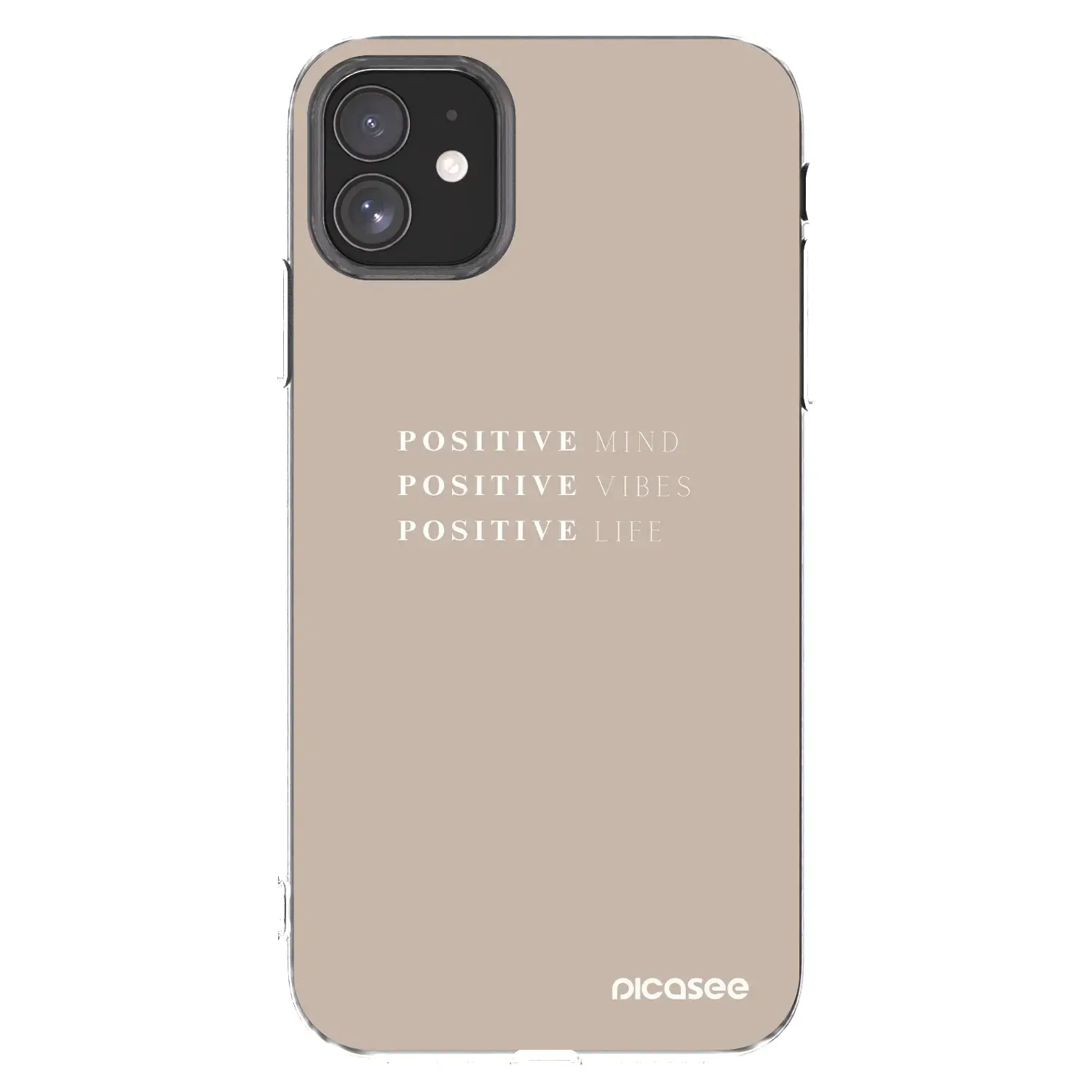 Silikonový průhledný obal pro Apple iPhone 11 - Positive Vibes