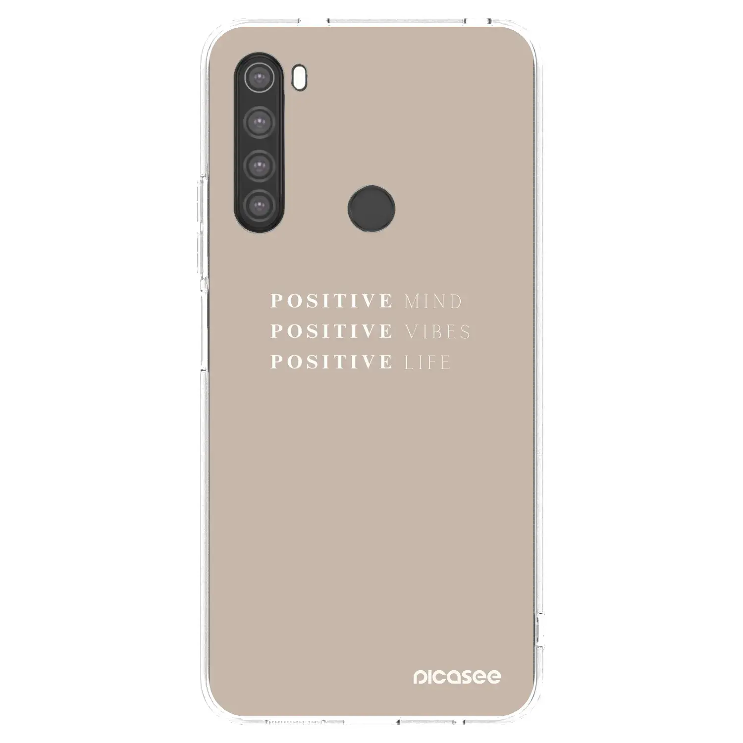 Silikonový průhledný obal pro Xiaomi Redmi Note 8 - Positive Vibes