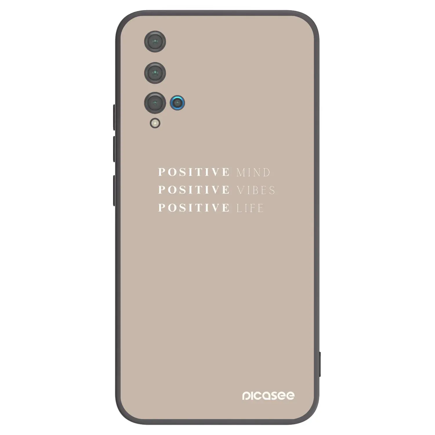 Silikonový černý obal pro Huawei Nova 5T - Positive Vibes