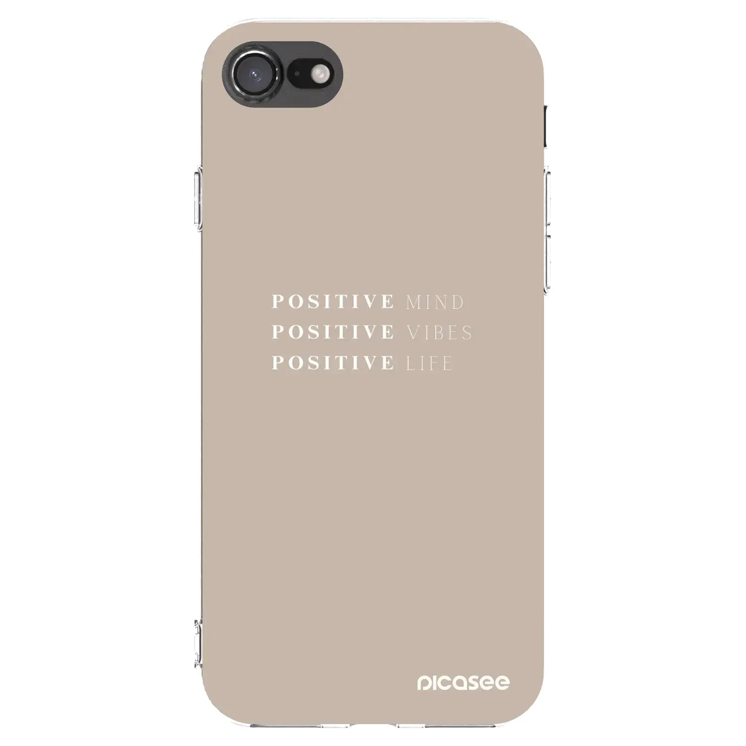 Silikonový průhledný obal pro Apple iPhone SE 2020 - Positive Vibes