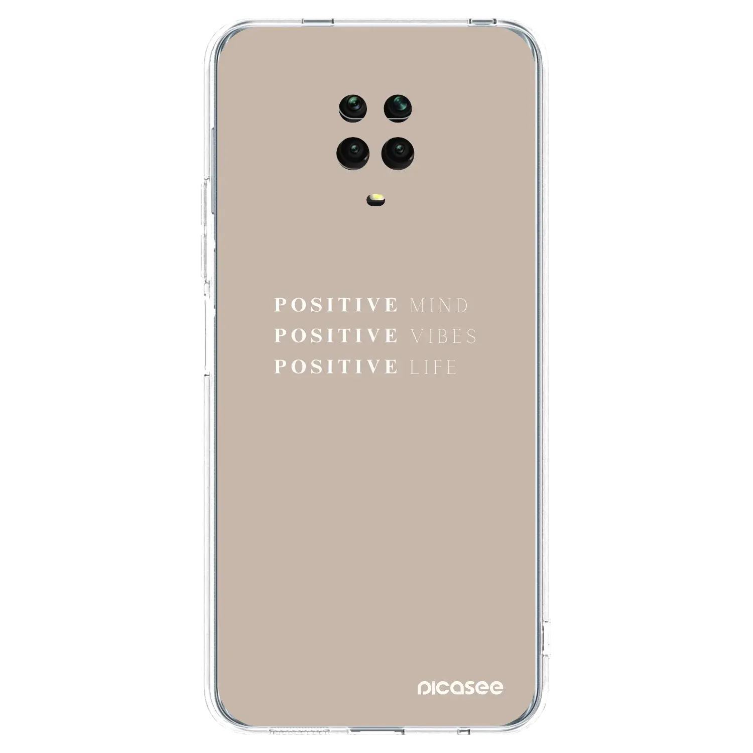 Silikonový průhledný obal pro Xiaomi Redmi Note 9 Pro - Positive Vibes