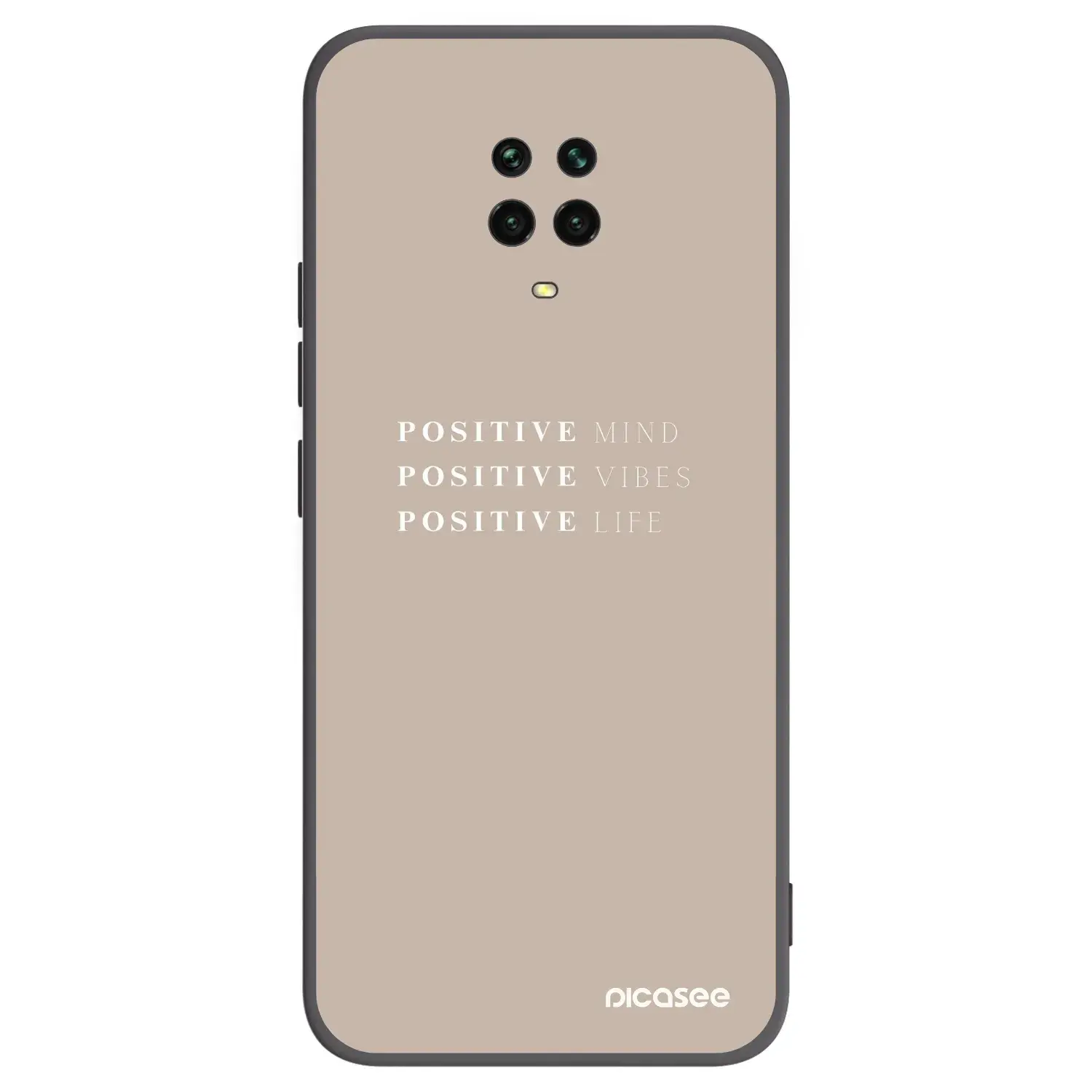 Silikonový černý obal pro Xiaomi Redmi Note 9 Pro - Positive Vibes