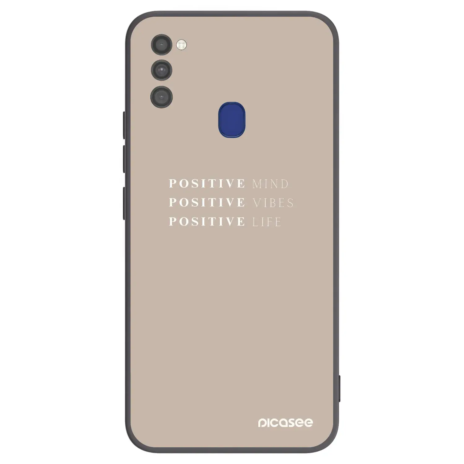Silikonový černý obal pro Samsung Galaxy M21 M215F - Positive Vibes