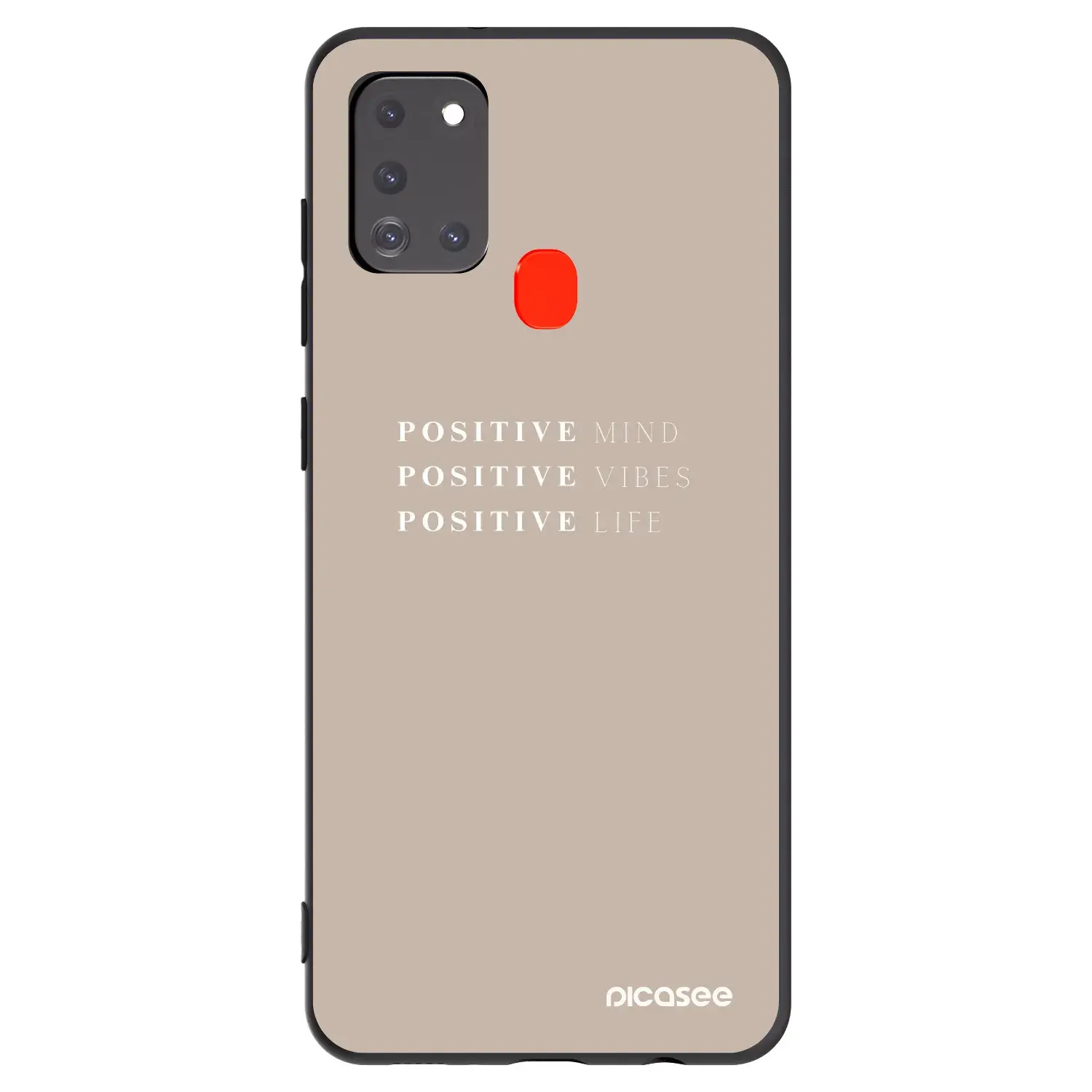 Silikonový černý obal pro Samsung Galaxy A21s - Positive Vibes
