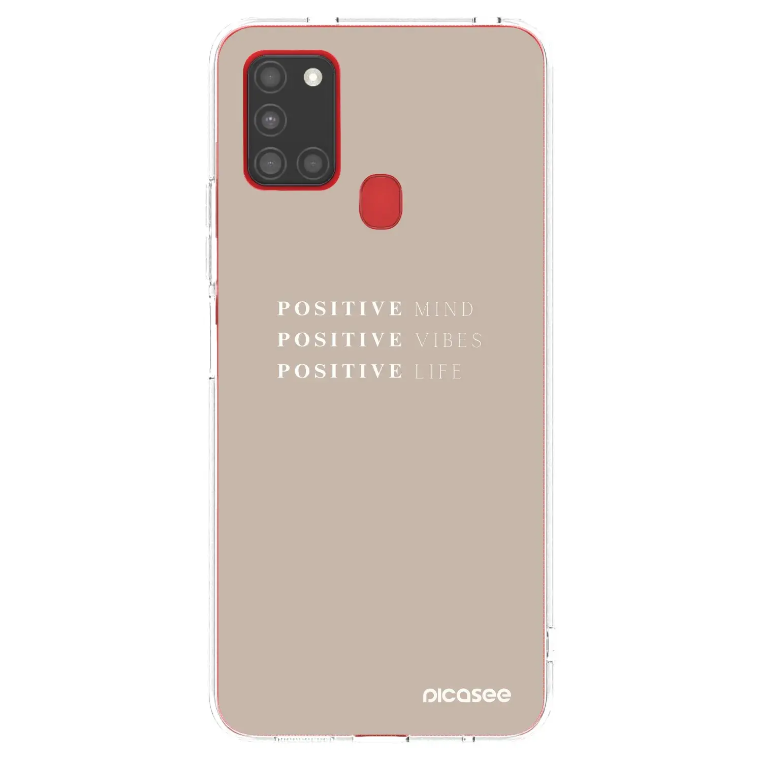 Silikonový průhledný obal pro Samsung Galaxy A21s - Positive Vibes