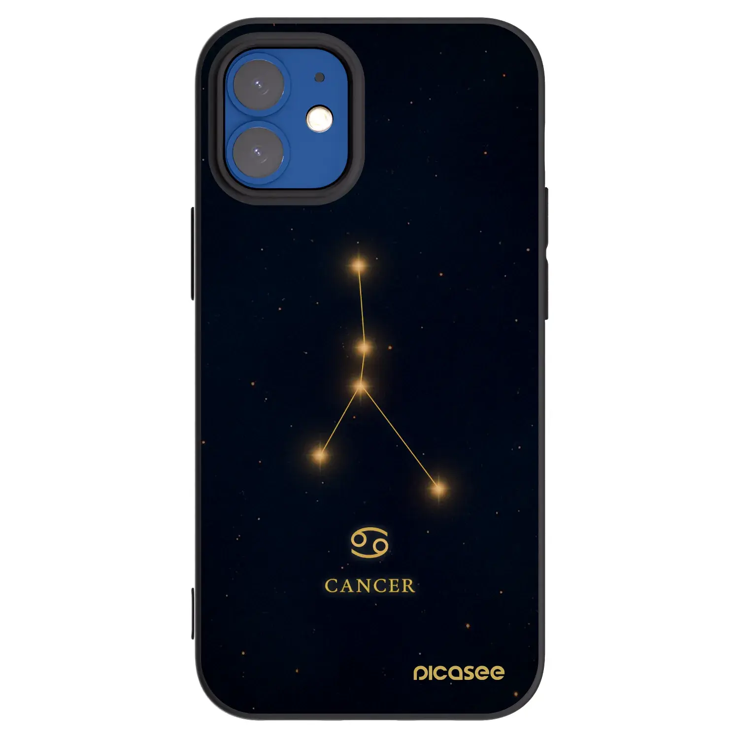 Silikonový černý obal pro Apple iPhone 12 mini - CANCER