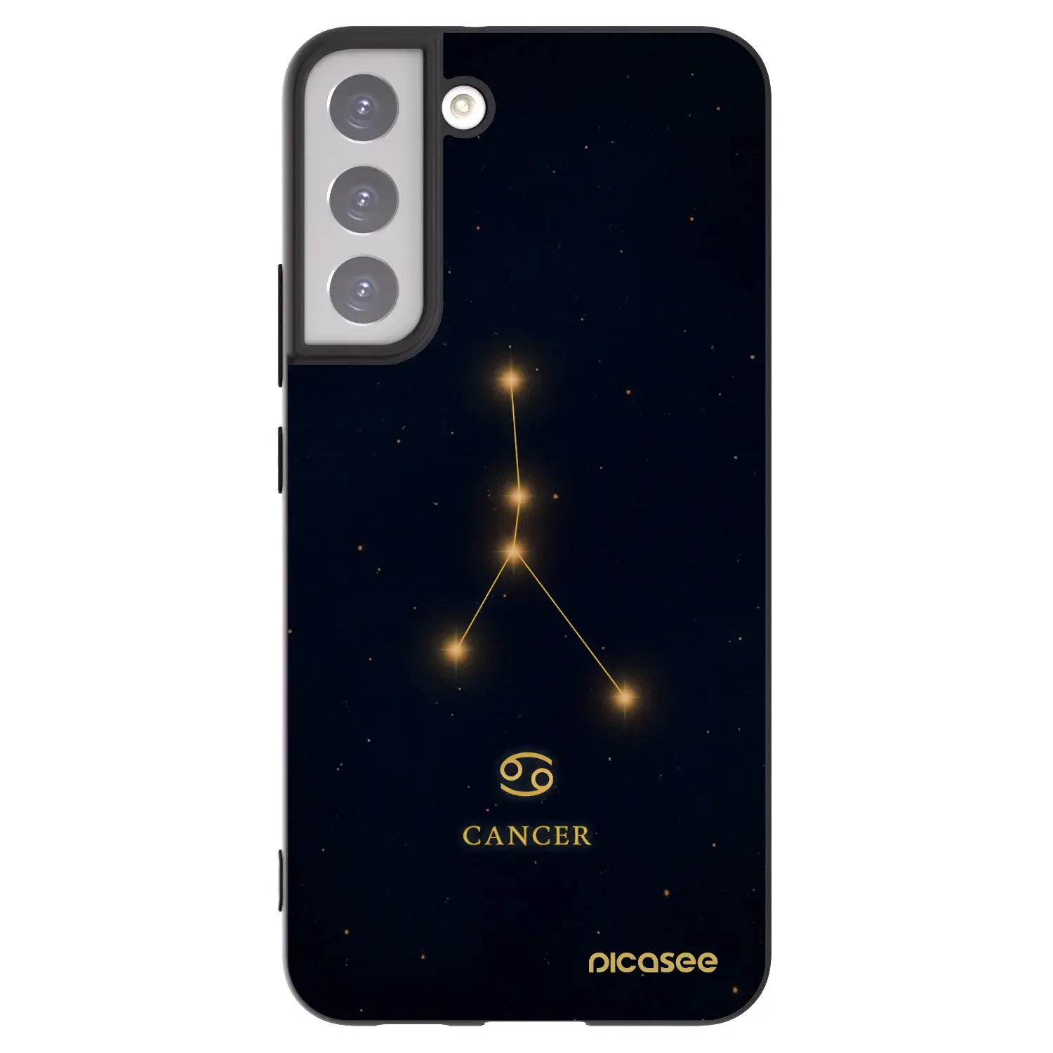 Silikonový černý obal pro Samsung Galaxy S22+ 5G - CANCER