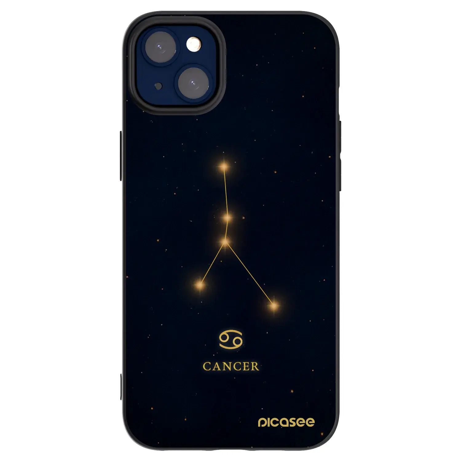 Silikonový černý obal pro Apple iPhone 14 Plus - CANCER