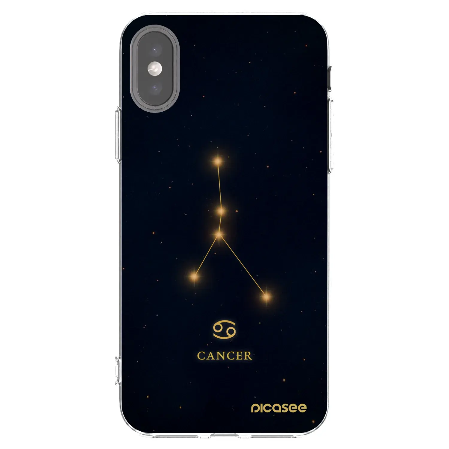 Silikonový průhledný obal pro Apple iPhone X/XS - CANCER