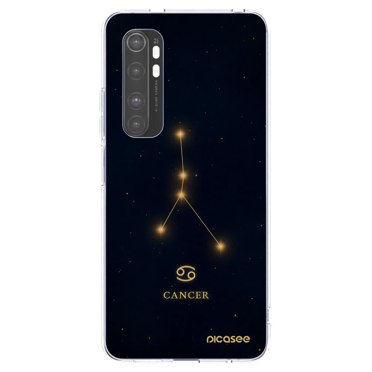 Silikonový průhledný obal pro Xiaomi Mi Note 10 Lite - CANCER
