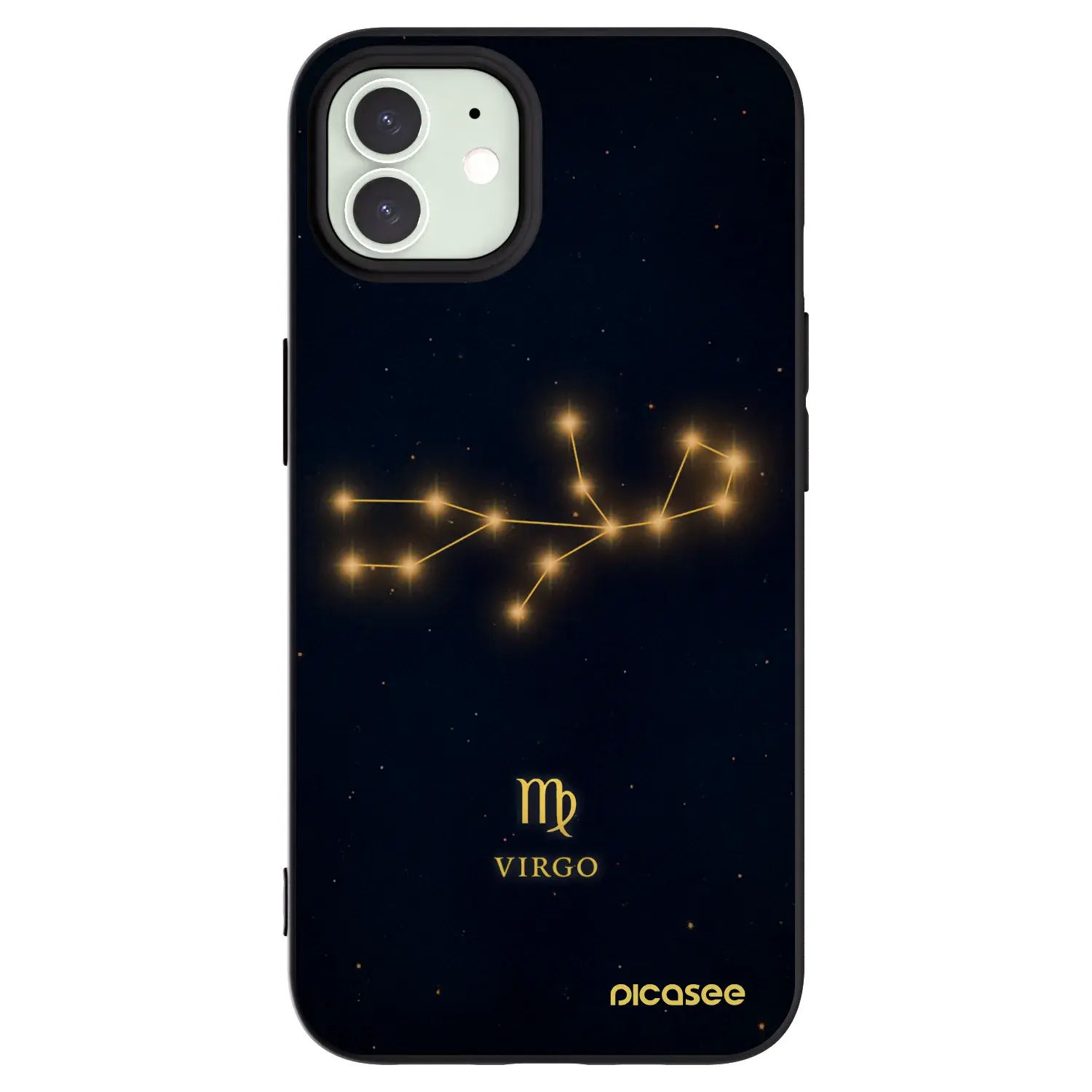 Silikonový černý obal pro Apple iPhone 12 - VIRGO