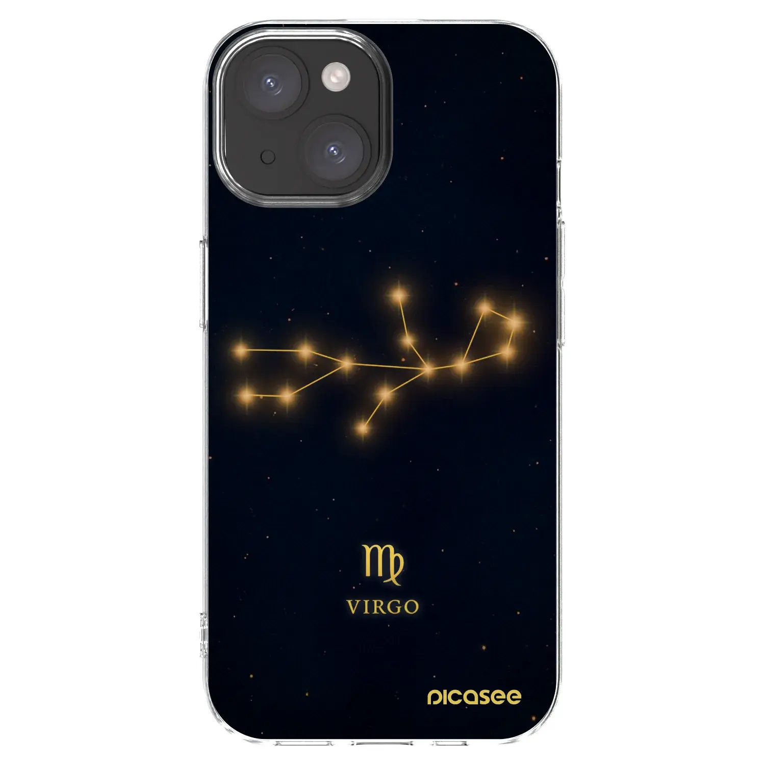Silikonový průhledný obal pro Apple iPhone 15 - VIRGO