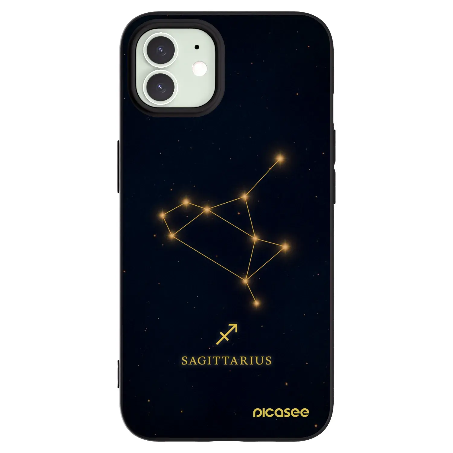 Silikonový černý obal pro Apple iPhone 12 - SAGITTARIUS