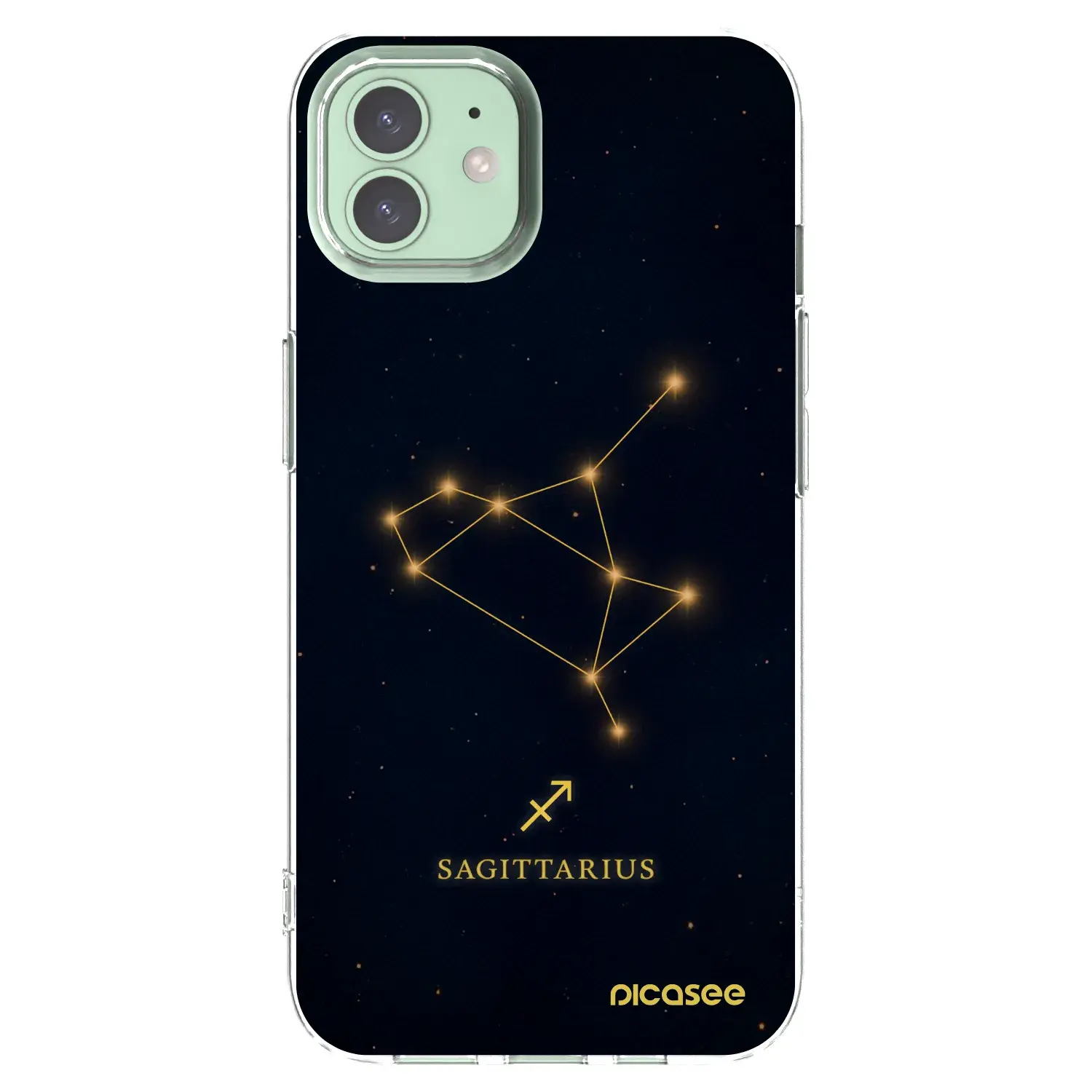 Silikonový průhledný obal pro Apple iPhone 12 - SAGITTARIUS